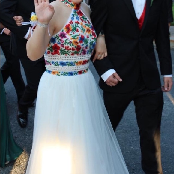 Sherri Hill Two Piece Prom Dress - Picture 2 of 2